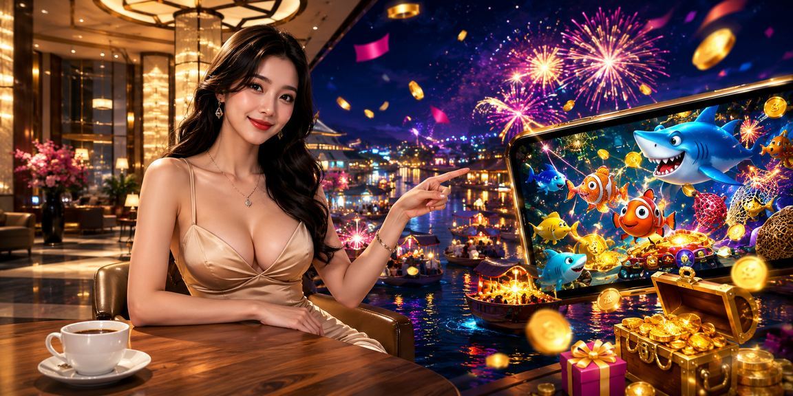 Người dùng Cần Thơ chơi Bắn Cá trên di động của happyluke trong quán cà phê