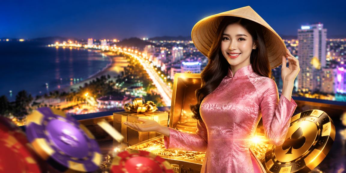 Phụ nữ Việt Nam mặc áo dài tham gia cá cược casino tại bãi biển Mũi Né trên điện thoại